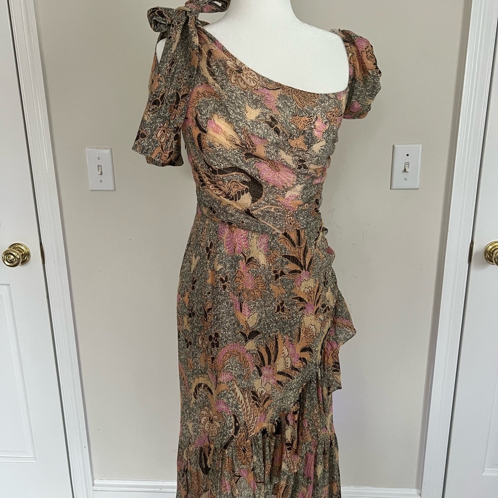 Ulla Johnson Uma Birds of Paradise Midi Floral Dress Size 4